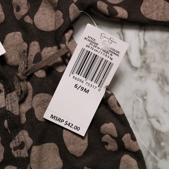 Jessica Simpson Baby Leopard Wrap Shirt & Hat Set Brown 6-9M Infant Girl Outfit - Picture 6 of 8